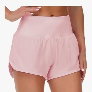 Women's Light Pink Athletic Shorts